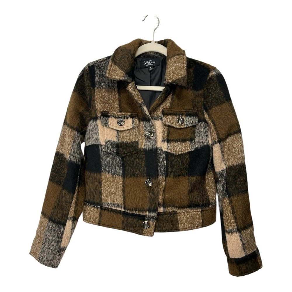 Plaid Wool-Blend Jacket